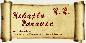 Mihajlo Marović vizit kartica